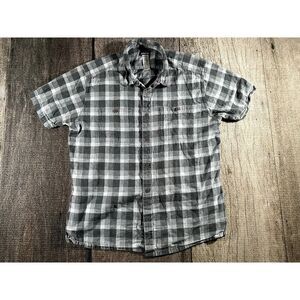 Patagonia Organic Flannel Cotton Short Sleeve Shirt Mens XL Plaid Button